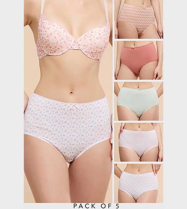 5 Pack Printed Full Briefs