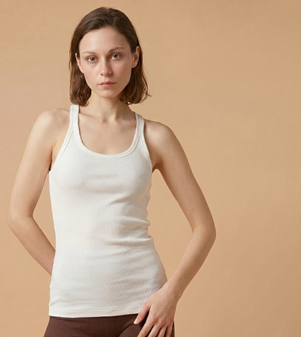 Ribbed Racerback Tank Top