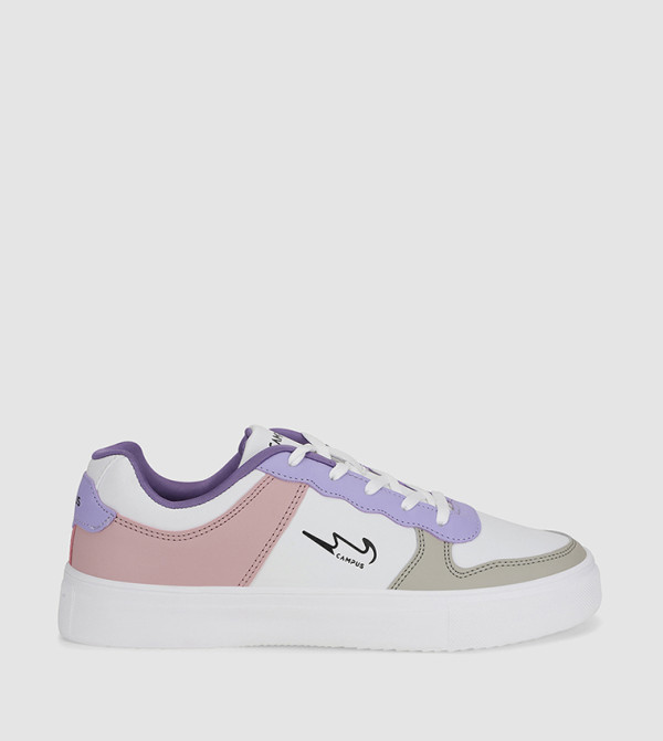 Color Block Lace-Up Sneakers