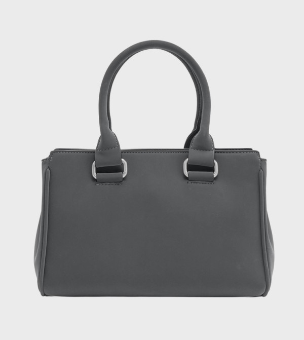 Solid Zippered Tote Bag