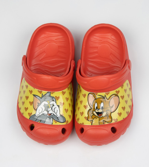 Tom & Jerry Printed Slingback Clogs