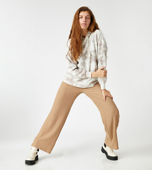 Solid Wide Leg Trousers