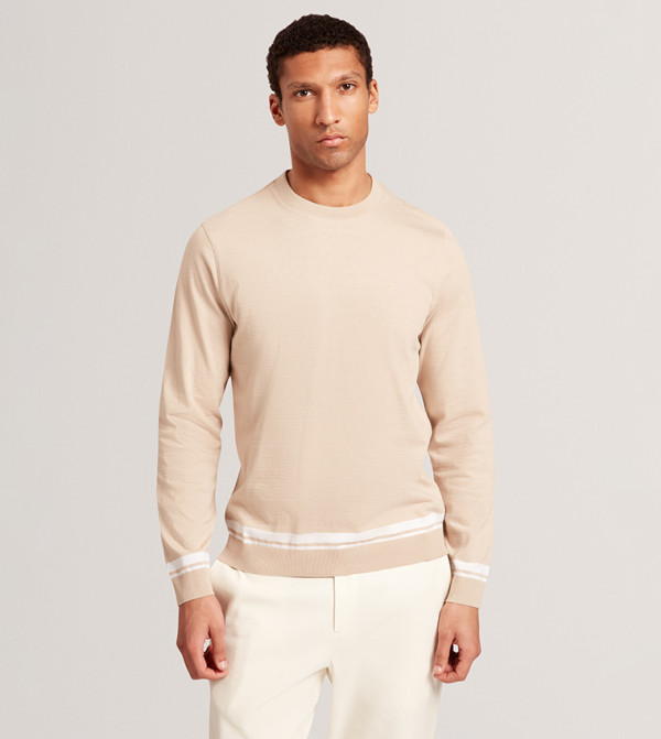 FRISO Striped Crew Neck Sweater