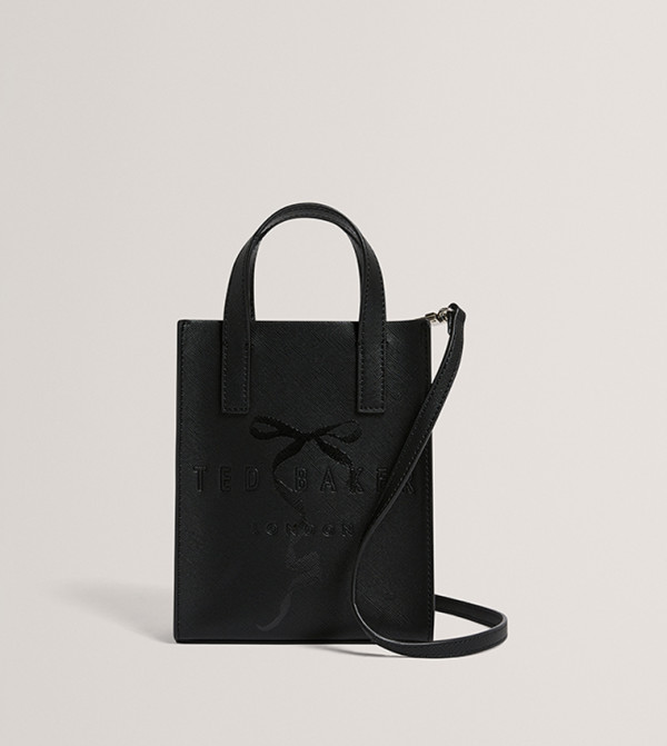 JANNCON Textured Bow Detail Mini Bag