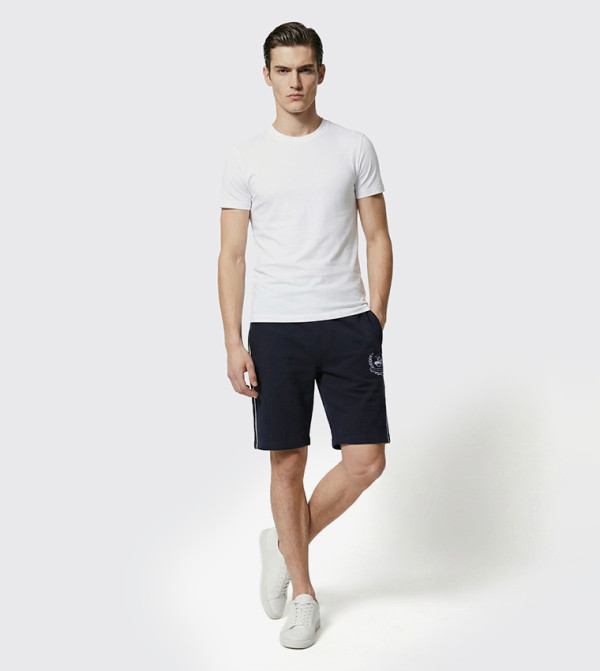 Striped Elastic Casual Shorts