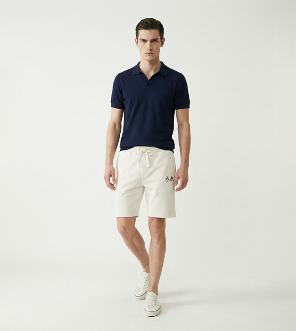 Logo Detail Elastic Waist Shorts