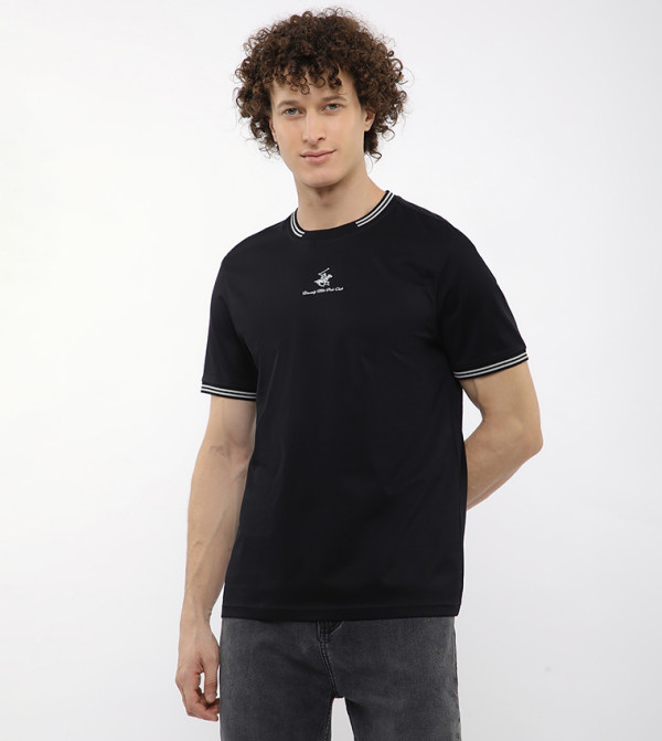 Contrast Tipping Crew Neck T-Shirt