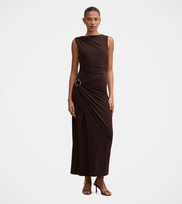 KINSLEY Sleeveless Jersey Maxi Dress