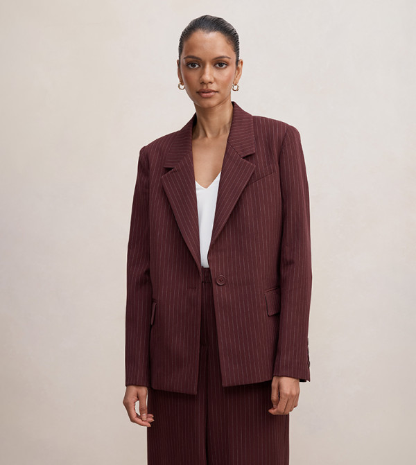 PALOMA Petite Pinstriped Single Breasted Blazer