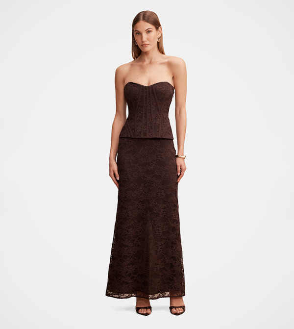 MYLA Lace Corset Maxi Dress