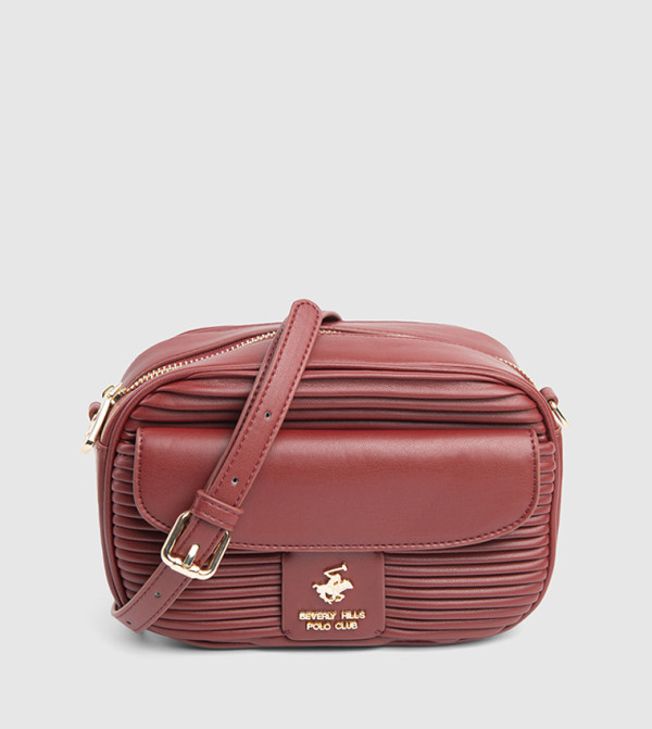 Textured Front-Pocket Crossbody Bag