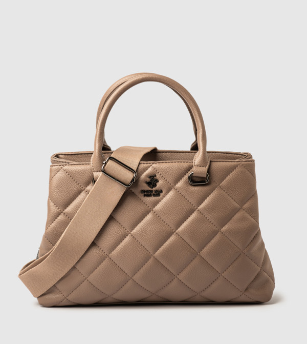 Quilted Zippered Satchel Bag