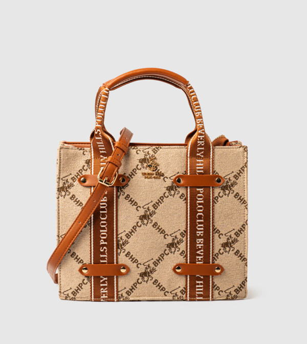 Patterned Zippered Satchel Bag