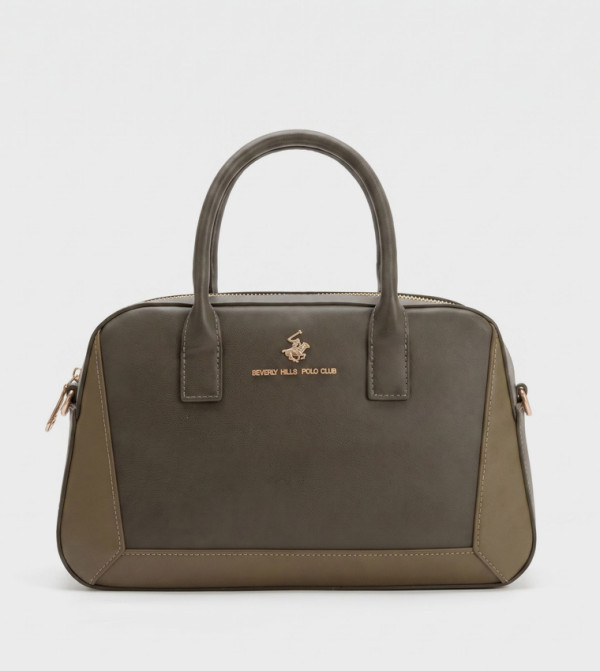 Color Block Satchel Bag