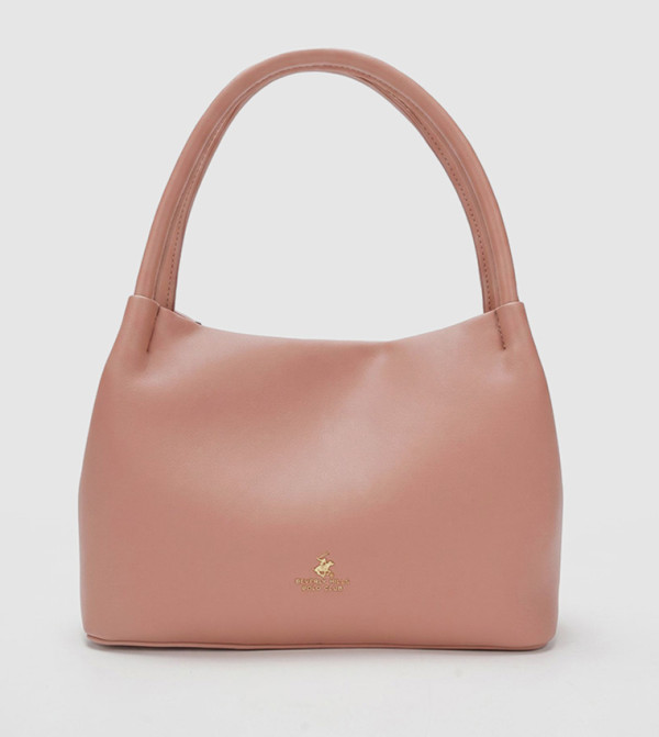 Logo Detail Zippered Shoulder Bag