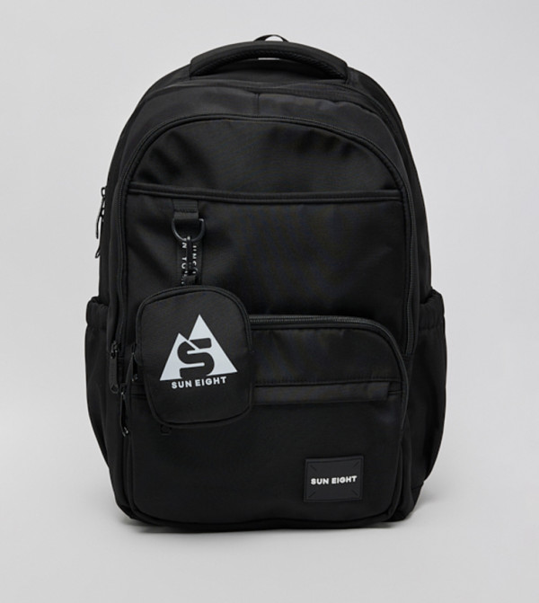 Solid Backpack with Coin Pouch