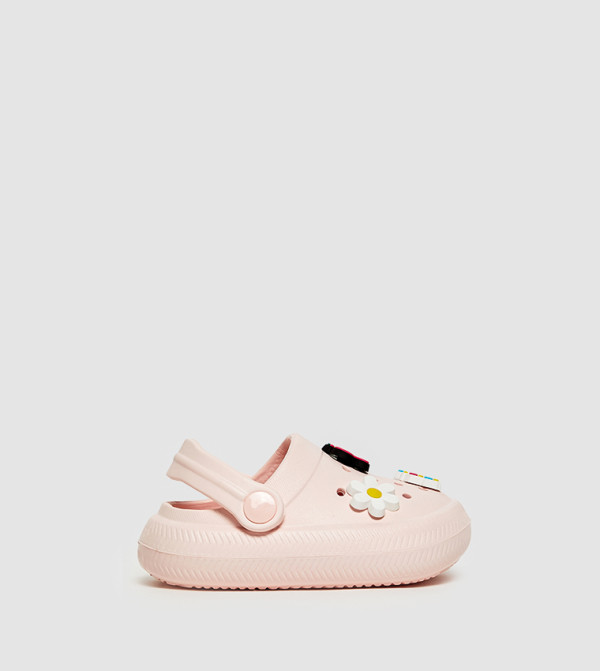 Charm Detail Slingback Clogs