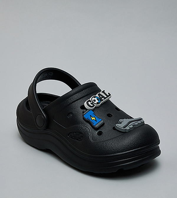Charm Detail Slingback Clogs
