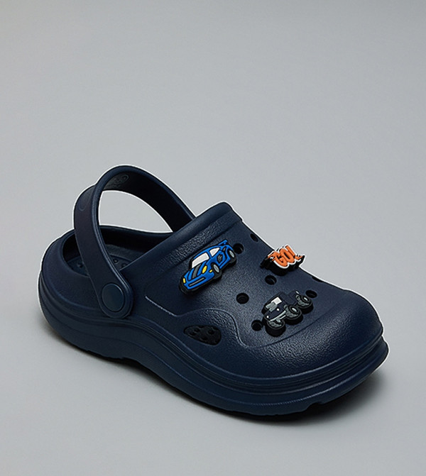 Charm Detail Slingback Clogs