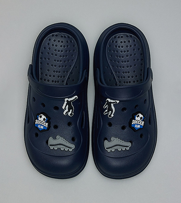 Charm Detail Slingback Clogs