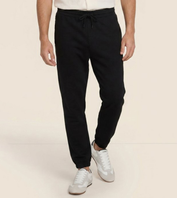 Solid Joggers with Drawstring Waist