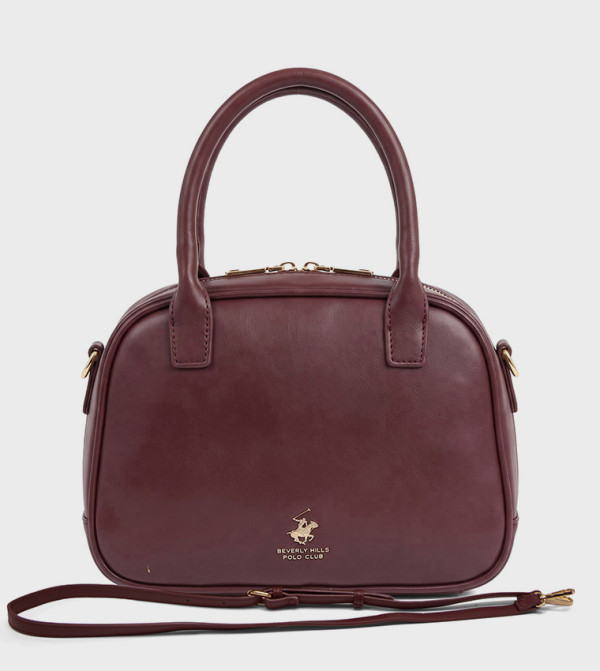 Metal Accent Zip Handheld Bag