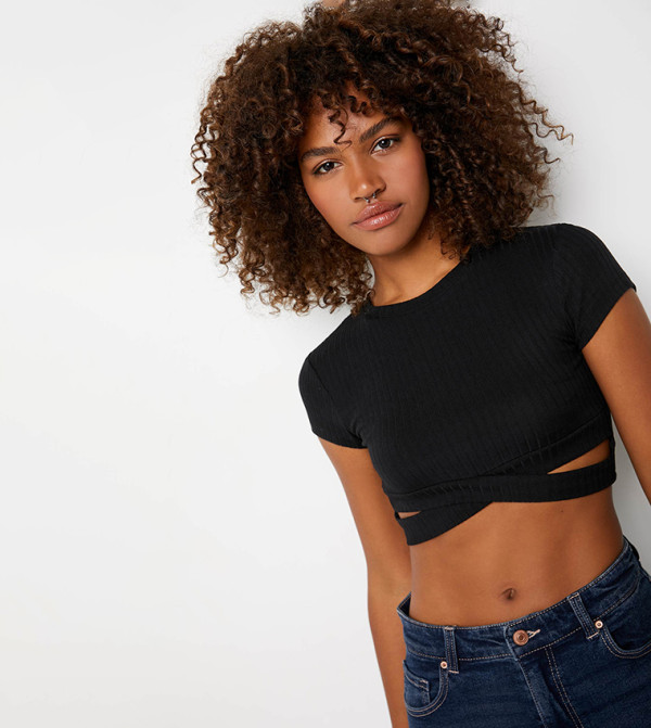 Cut-Out Crop Top