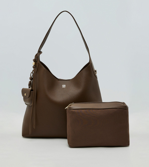 Solid Shoulder Bag Set