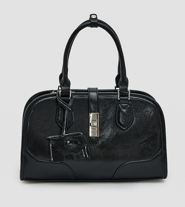 Textured Bowler Bag
