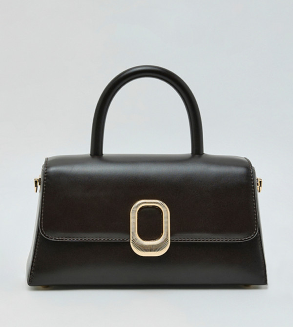 Metal Detail Top Handle Bag