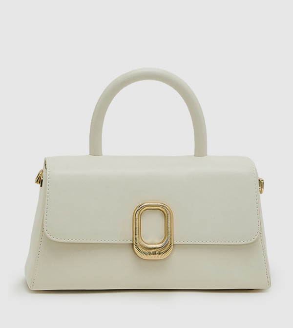 Metal Detail Top Handle Bag