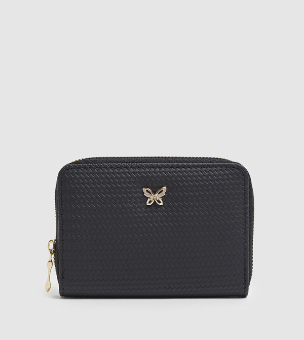 Textured Zip-Around Wallet