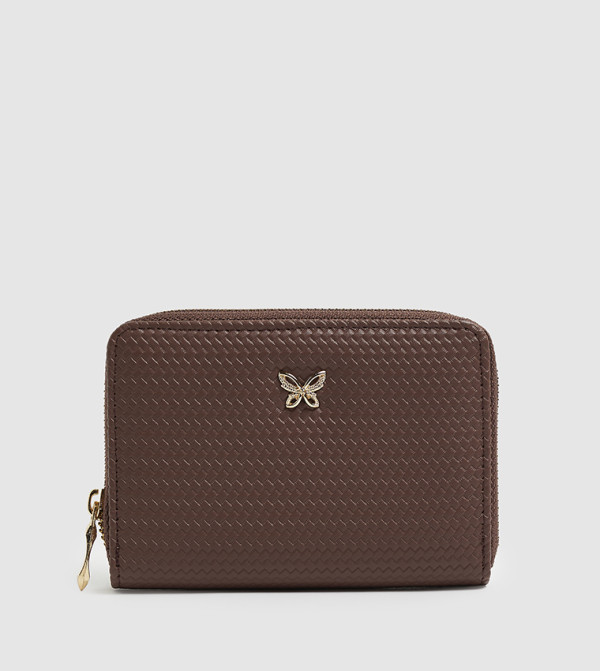 Textured Zip-Around Wallet