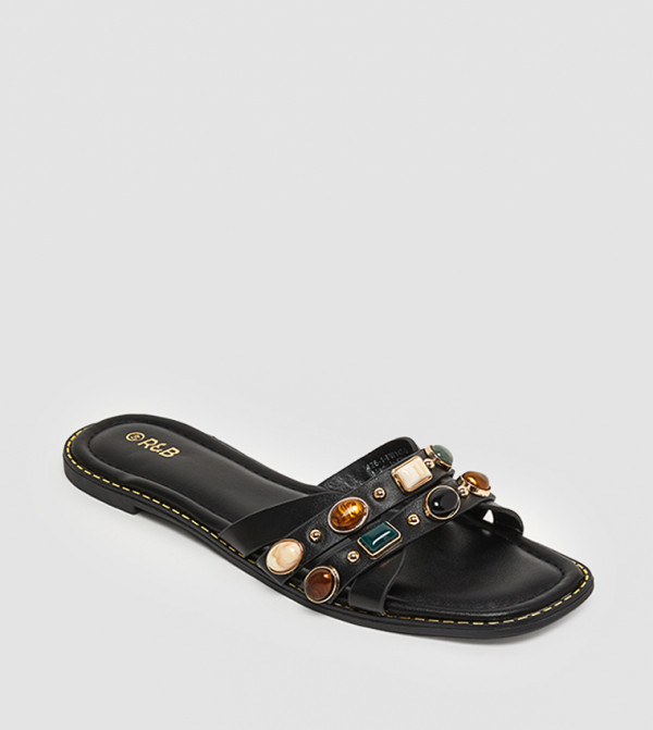 Embellished Flat Sandals