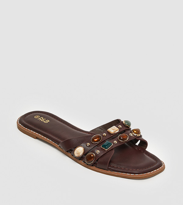 Embellished Flat Sandals