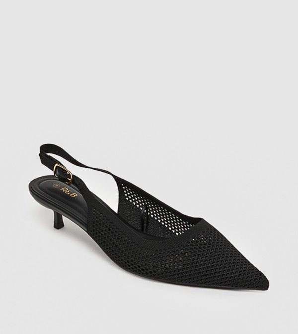 Mesh Slingback Pumps
