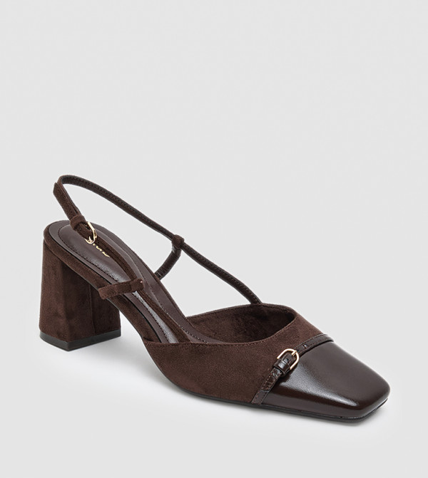 Cap Toe Slingback Pumps