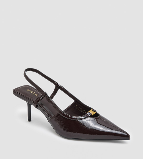 Glossy Slingback Pumps