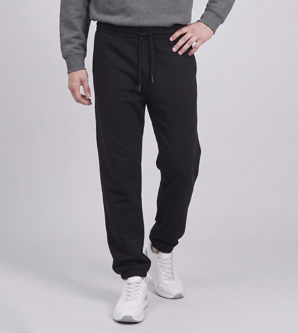 Solid Joggers with Drawstring Waist