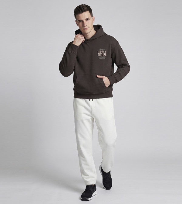 Solid Joggers with Drawstring Waist