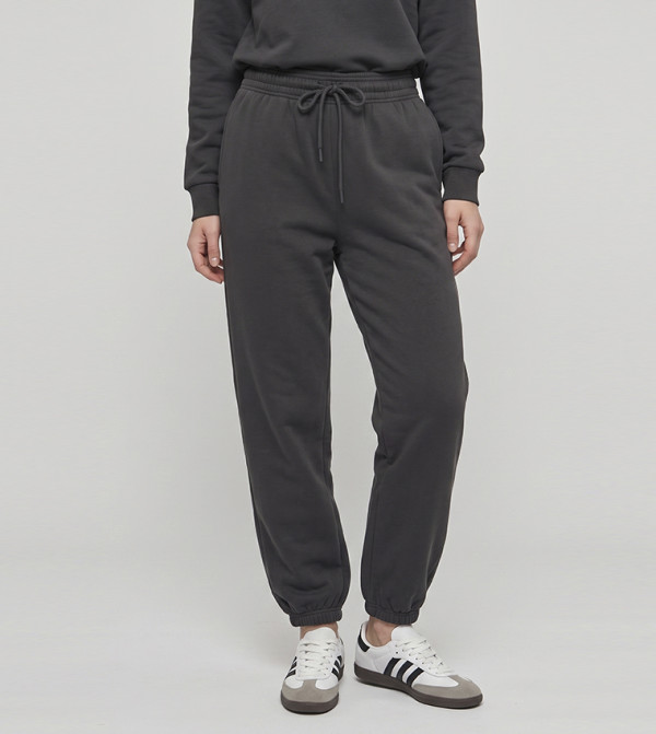 Solid Joggers with Drawstring Waist