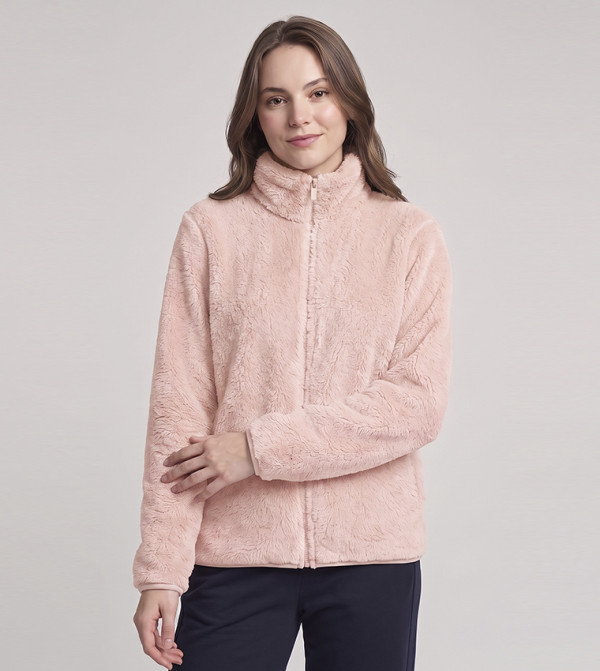 Sherpa Jacket with Zipper Closure