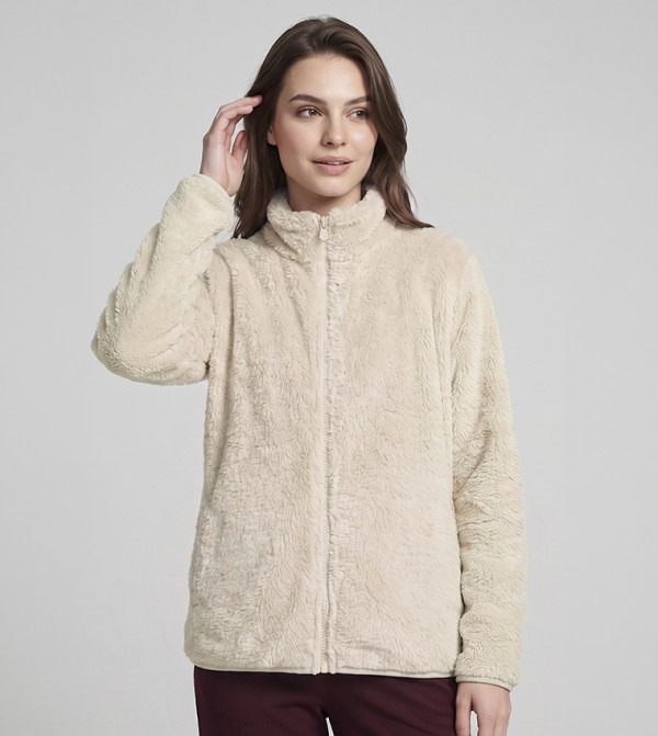 Sherpa Jacket with Zipper Closure