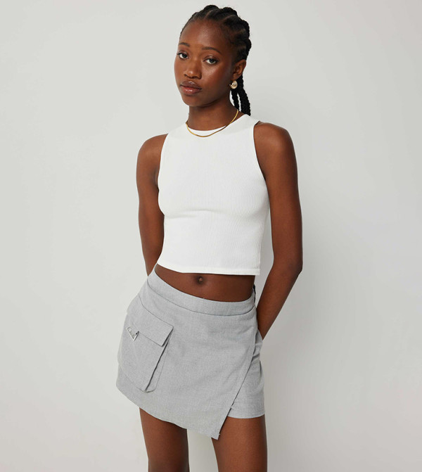Ribbed Cropped Tank Top