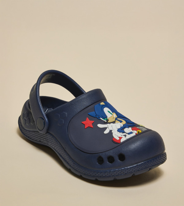 Sonic Print Slingback Clogs