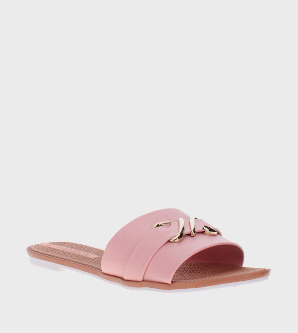 Metal Accent Flat Sandals