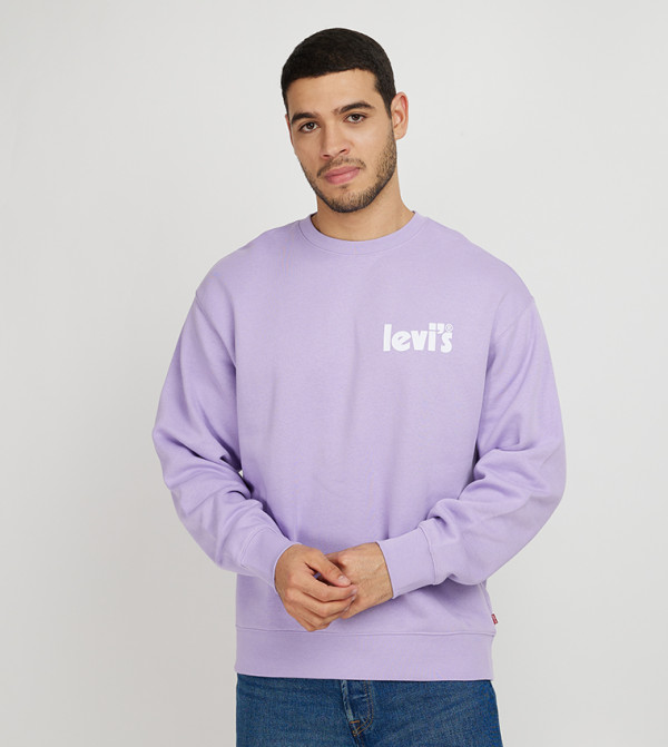 Logo Printed Relaxed Fit Crew Neck Sweatshirt