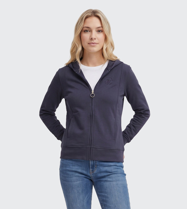 Solid Long Sleeves Hooded Jacket