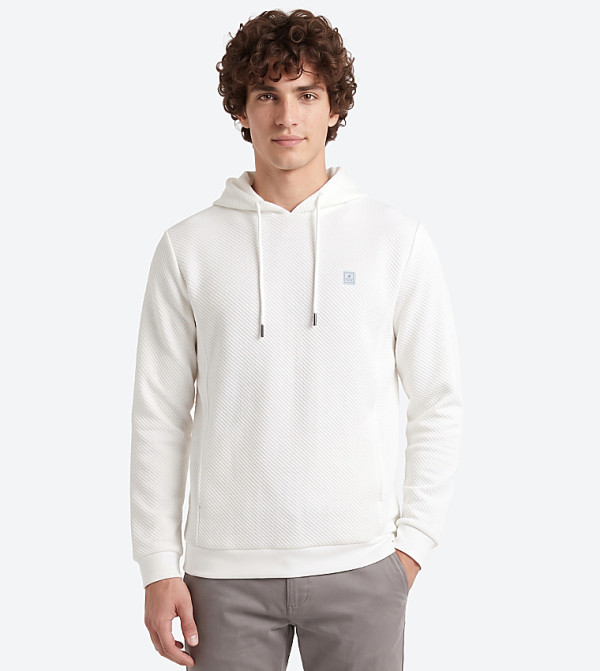 Textured Long Sleeves Hoodie