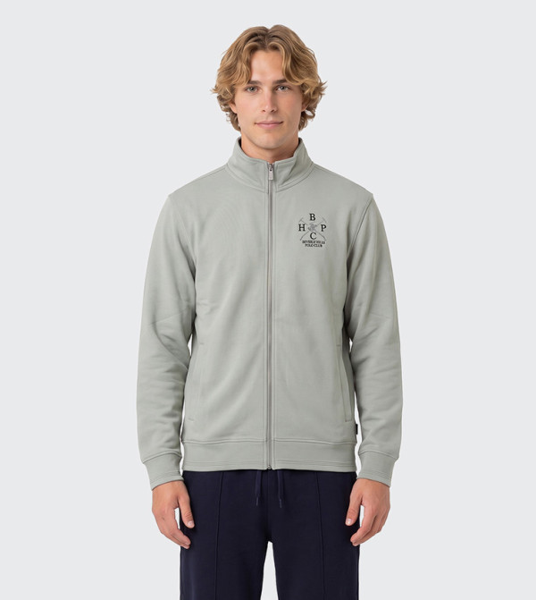 BOWDEN Logo Embroidered Stand Collar Jacket
